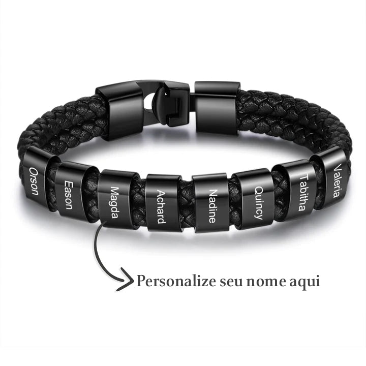 Pulseira de Couro - Para meu amado pai