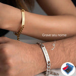 Pulseiras Personalizadas Com Nome + Caixa Com 6 Rosas + Brinde Especial