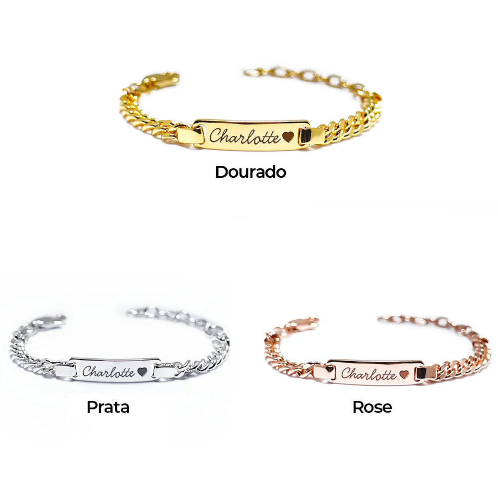 Pulseira Delicada para Bebê com Nome Personalizável