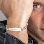 Bracelete Personalizado Com Texto - Feito em Ouro 14K